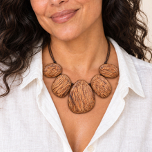 Natural Coconut Palmwood Xena Short Shapes Necklace - alternate image 1