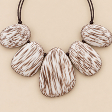 Castaway Xena and Hoop Look - White Coconut Palm Wood Jewellery Set - alternate image 2