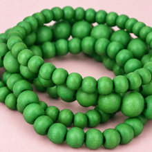 Moss Green Bella 5 Strand Wooden Bracelet Cluster - alternate image 3