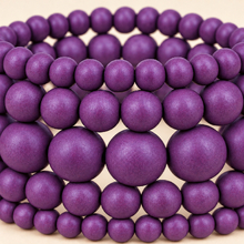 Plum Bella 5 Strand Wooden Bracelet Cluster - alternate image 1