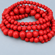Red Bella 5 Strand Wooden Bracelet Cluster - alternate image 3