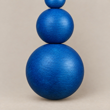 Denim Blue Grace Triple Baubles Wooden Earrings - alternate image 3