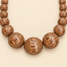 Natural Coconut Palmwood Lola Long Graduated Beads Necklace - alternate image 3