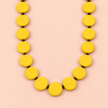 Sunshine Yellow Lucinda Disks Long Wooden Necklace - alternate image 3