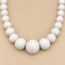 Bleach White Grace Graduated Spheres Short Wooden Necklace - alternate image 1