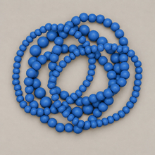 Denim Blue Bella 5 Strand Wooden Bracelet Cluster - alternate image 4