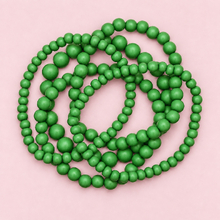 Moss Green Bella 5 Strand Wooden Bracelet Cluster - alternate image 4