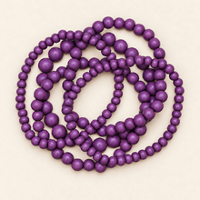 Plum Bella 5 Strand Wooden Bracelet Cluster - alternate image 2