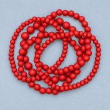 Red Bella 5 Strand Wooden Bracelet Cluster - alternate image 4