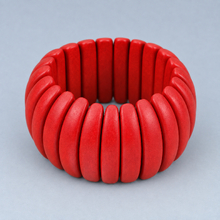 Red Wooden Elastic Viva Bracelet - alternate image 4