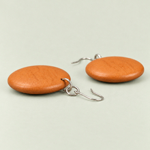 Turmeric Rounded Wooden Disc Earrings - alternate image 4
