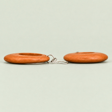 Turmeric Round Cut Out Wooden Earrings - alternate image 4