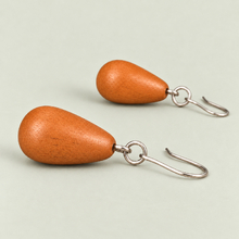 Turmeric Wooden Teardrop Earrings - alternate image 4