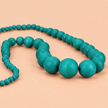 Turquoise Lola Long Graduated Wooden Beads Necklace - alternate image 4