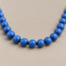 Denim Blue Single Lady Long Wooden Necklace - alternate image 4