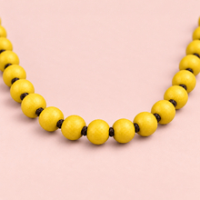 Sunshine Yellow Single Lady Long Wooden Necklace - alternate image 3