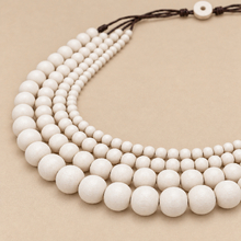 Bleach White Bella 4 Strand Wooden Necklace - alternate image 4