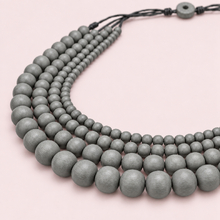 Shady Grey Bella 4 Strand Wooden Necklace - alternate image 4