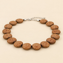 Natural Coconut Palmwood Lucy Short Round Necklace - alternate image 4