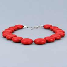 Red Lucy Short Round Wooden Necklace - alternate image 4