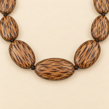 Natural Coconut Palmwood Ophelia Long Wooden Ovals Necklace - alternate image 4