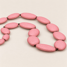 Dusty Pink Ophelia Long Graduated Wooden Ovals Necklace - alternate image 4
