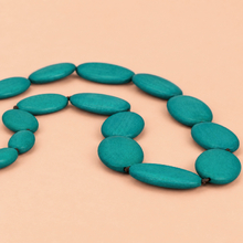 Turquoise Ophelia Long Graduated Wooden Ovals Necklace - alternate image 4