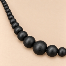 Black Grace Graduated Spheres Short Wooden Necklace - alternate image 2