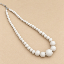 Bleach White Grace Graduated Spheres Short Wooden Necklace - alternate image 2