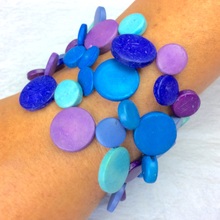 Purple Rain Smarties Elastic Cluster Bracelet