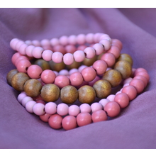 Blushious Lolita 5 Strand Wooden Bracelet Cluster