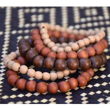 Naturals Combination Lolita 5 Strand Wooden Bracelet Cluster