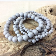 Shady Grey Bella 5 Strand Wooden Bracelet Cluster