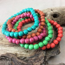 Marrakesh Kirra 5 Strand Wooden Bracelet Cluster