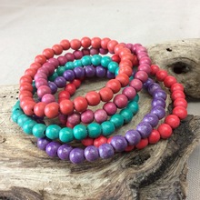 Opulence Kirra 5 Strand Wooden Bracelet Cluster