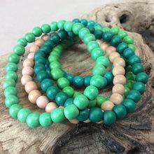 Organica Kirra 5 Strand Wooden Bracelet Cluster