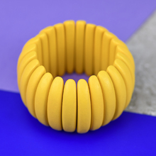 Sunshine Yellow Wooden Elastic Viva Bracelet