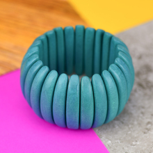 Turquoise Wooden Elastic Viva Bracelet