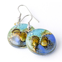Two Blues Round Earrings