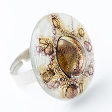 White Bronze Round Ring