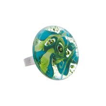 Green Sea Mix Round Ring