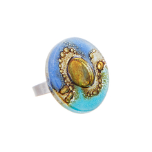 Two Blues Round Ring