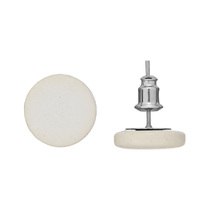 Bleach White Smarties Coconut Shell Stud Earrings