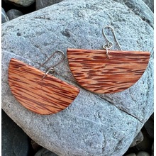 Natural Coconut Palmwood  Luna Earrings