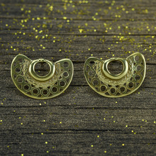 Colima Half Moon Precolombino Gold Earrings