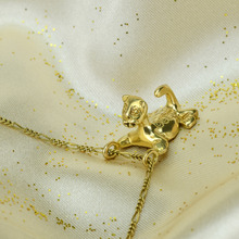 Jaguar Tairona Precolombino Gold Pendant on fine Gold Chain