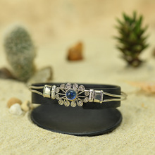Blue Stone with Alpaca Inca Bracelet
