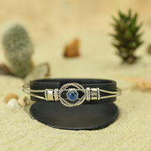 Blue Stone with Alpaca Inca Bracelet