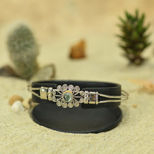 Light Blue Stone with Alpaca Inca Bracelet