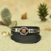 Carnelian with Alpaca Inca Bracelet